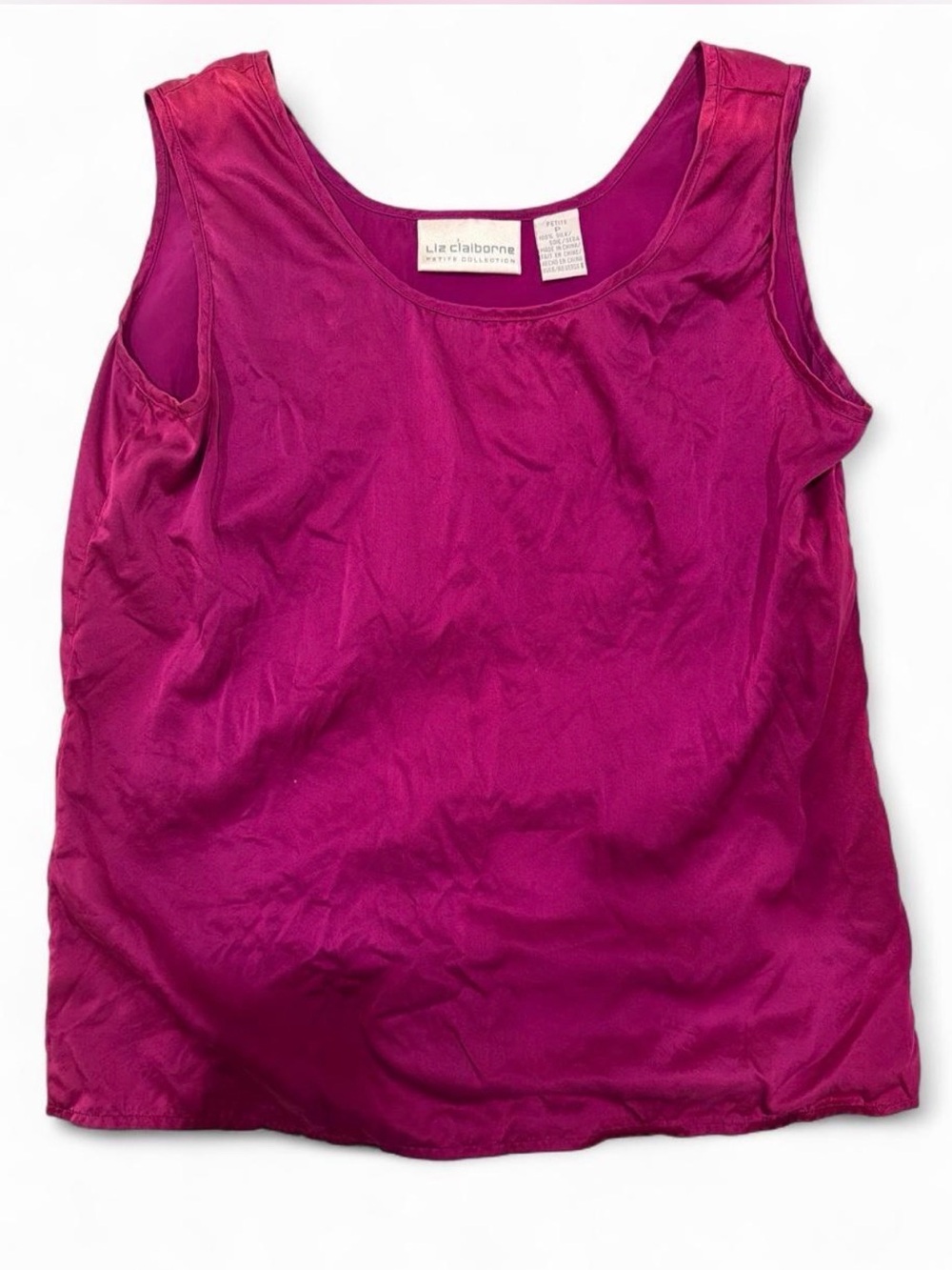 Liz Claiborne Magenta Scoop Neck Tank Top